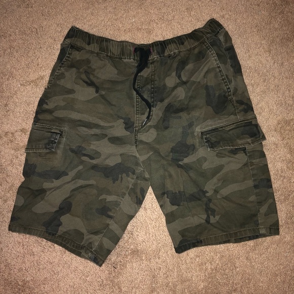 Mens camo jogger shorts Clearance